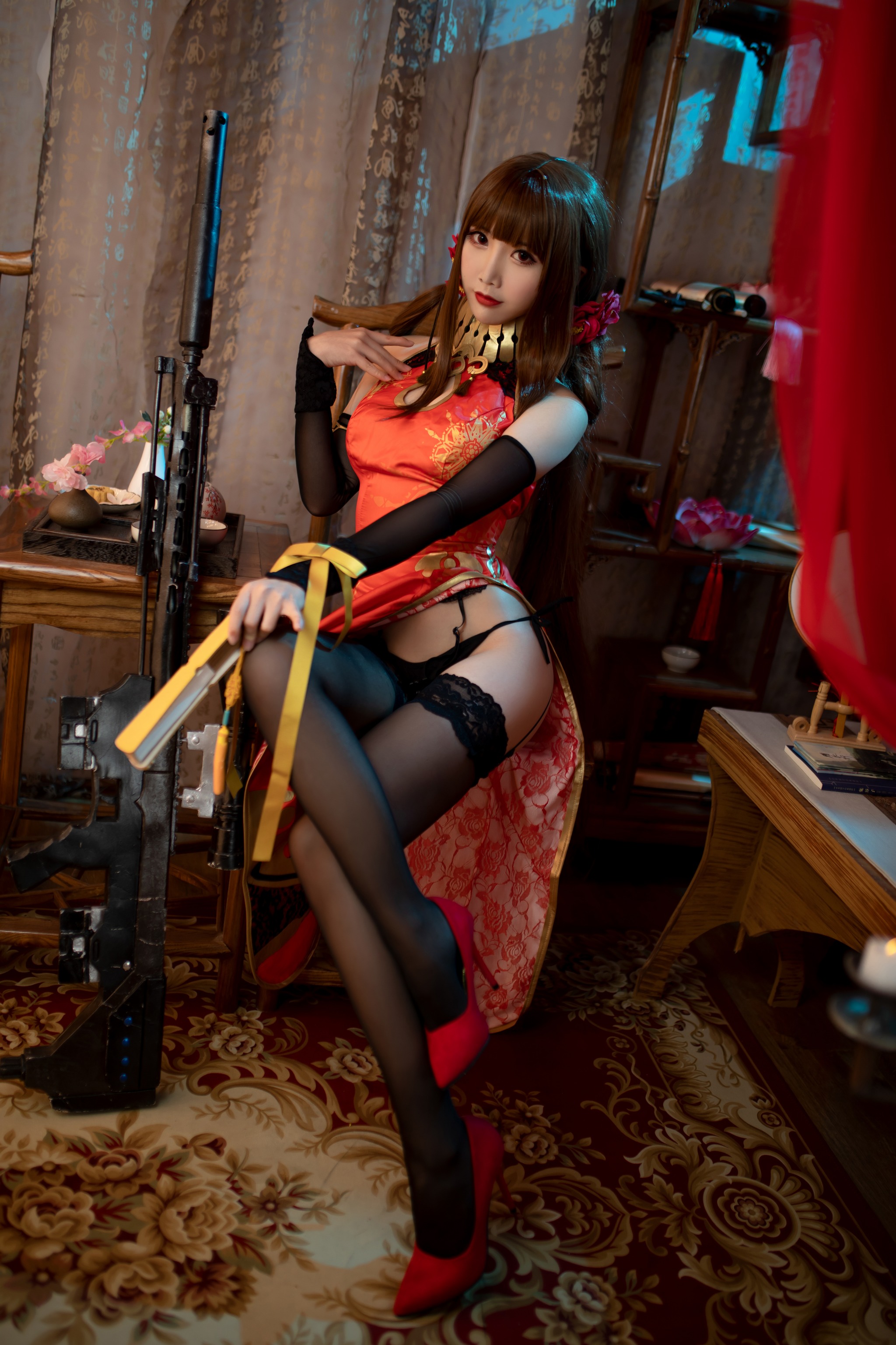 图片[1]-面饼仙儿 – NO.115 Coser面饼仙儿 DSR50 红牡丹[42P]-XikXak